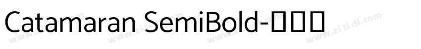 Catamaran SemiBold字体转换